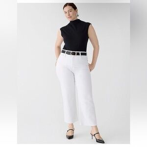 J.Crew Curvy slim wide-leg jean in white New with tags Size 33